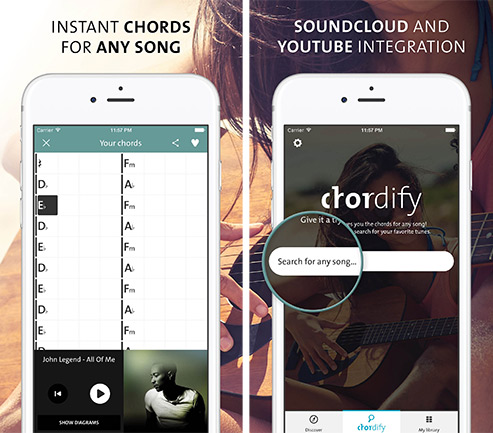 Chordify iOS screenshot sample